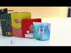 Sac d'emballage de cannabis personnalisé 3.5g Sac d'emballage en plastique à fermeture à glissière pour cannabis