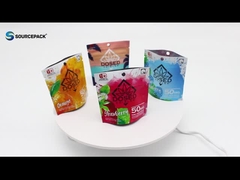 Fermeture à glissière anti-odeur sacs d'emballage de cannabis personnalisés en plastique Mylar Marijuana Weed Stand Up Pouch