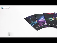 Sac d'emballage à fermeture à glissière personnalisé à trois côtés, sac Mylar avec impression numérique