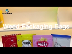 Sac d'emballage anti-herbe pour enfants Fermeture à glissière personnalisée Poche debout avec encoche déchirante