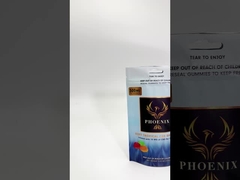 Sacs d'emballage à base de CBD imprimé en métal, sac fermeture à glissière avec protection UV